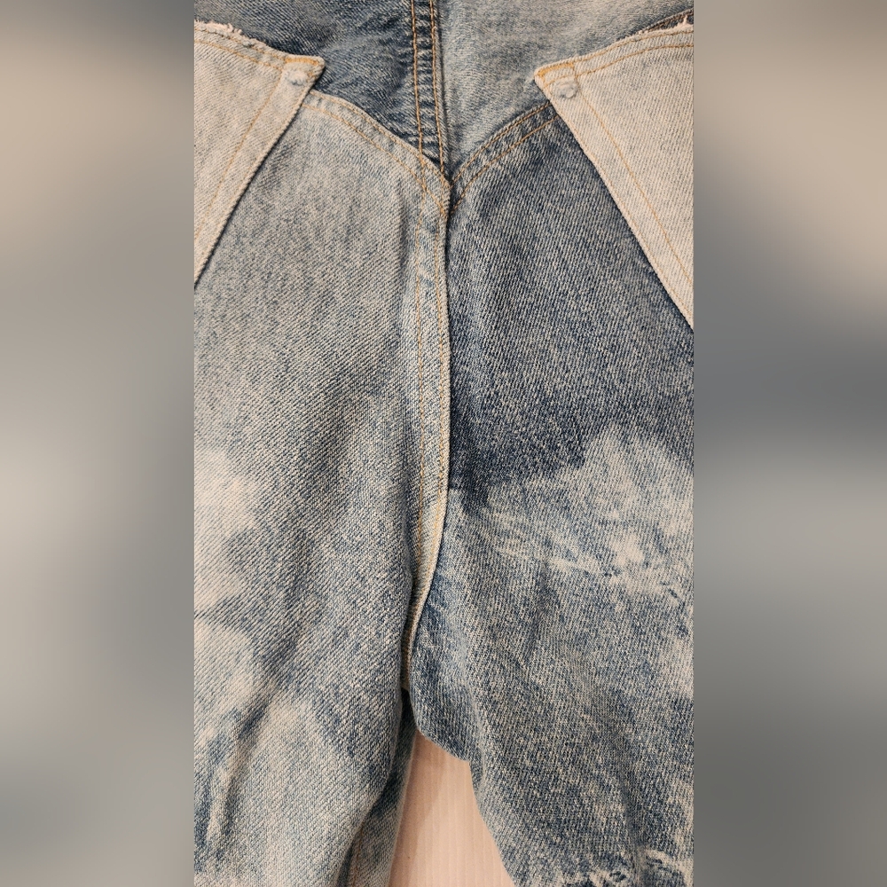 FRAME Le Original Bleached High Waist Straight Leg Jeans In Fresco Size 28 - Picture 12 of 16